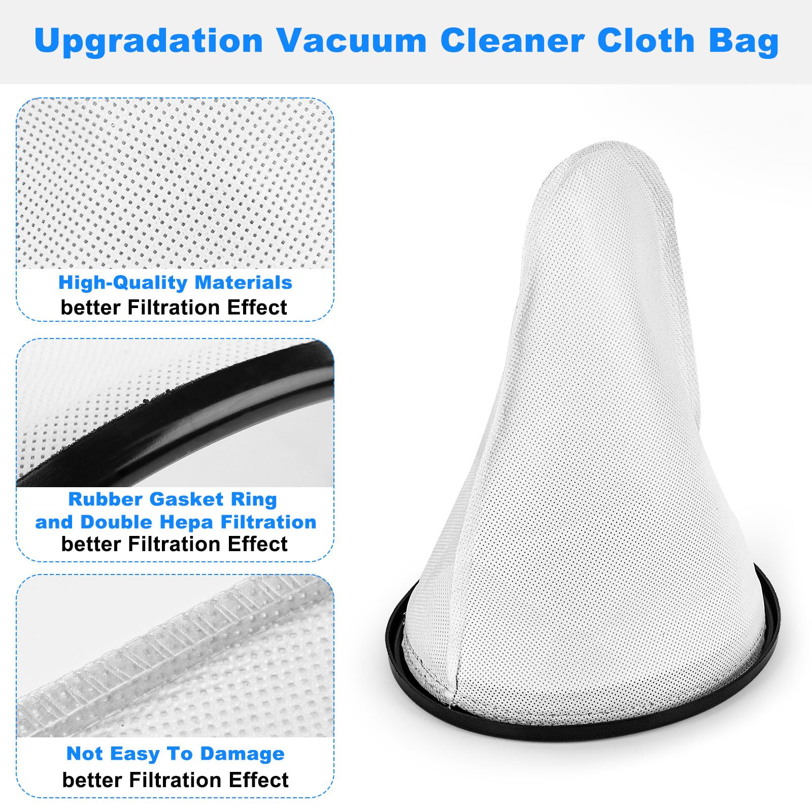 2KE2105000 - Bolsa de tela de repuesto para aspiradora Hoover & Royal Commercial Backpack Aspiradora Hoover C2401, C2401010 Shoulder Vac Pro, Royal RY4000 RY4001-2 unidades