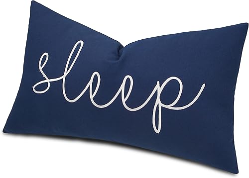 Miniatura 2 de EURASIA DECOR Sleep Sentiment - Funda de almohada bordada (30cm x 50cm).