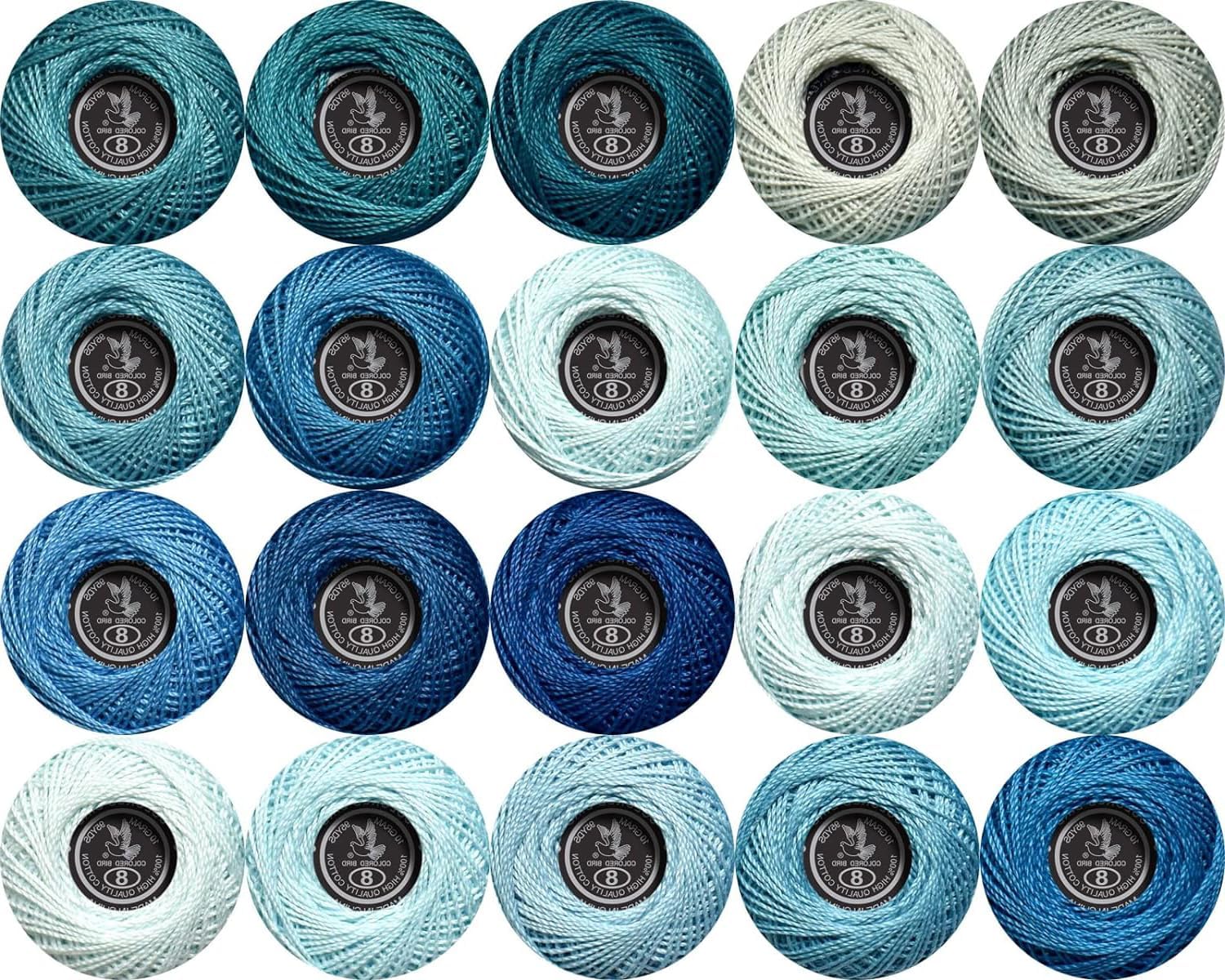 Amazon.com: Crochet Thread 10 Balls Cardinal Size 8 for Crochet ...