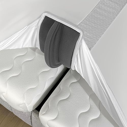 Miniatura 10 de Kit Convertidor de Puente de Cama de 25 cm Extra Ancho de Individual a King - Relleno de Hueco de King Dividido para Cama Ajustable - Conector de