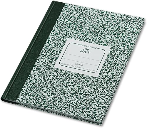 National 53110 Lab Notebook Quadrille Rule 7 7/8 x 10 1/8 White 96 hojas