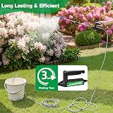 SYLSTAR Battery Powered Sprayer 8M Hose, 26.2inch Electric Weed Sprayer Wand, 3 Adjustable Spraying Force & Battery Indicator, 4 Nozzles, 7.4V Rechargeable Garden Lawn Plant Spray Handle - 3
