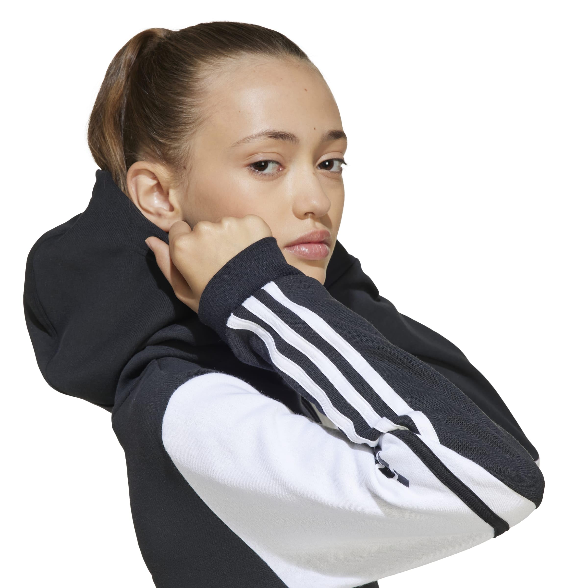 adidas Uniseks - dzieci Squadra25 Sweat Hoody Kids Sweatshirt, black/white, 7-8 Years