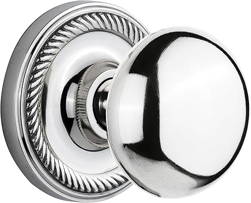 Miniatura 3 de Nostalgic Warehouse Roseta de cuerda con perilla New York, privacidad - 2.375", latón sin lacar