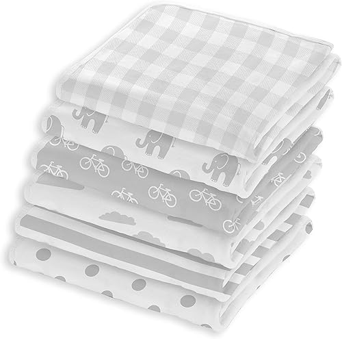 Miniatura 3 de Mantas de muselina  Mantas de muselina de algodón puro suave  Paquete de 4 mantas transpirables  Manta unisex para bebé  Mantas de muselina