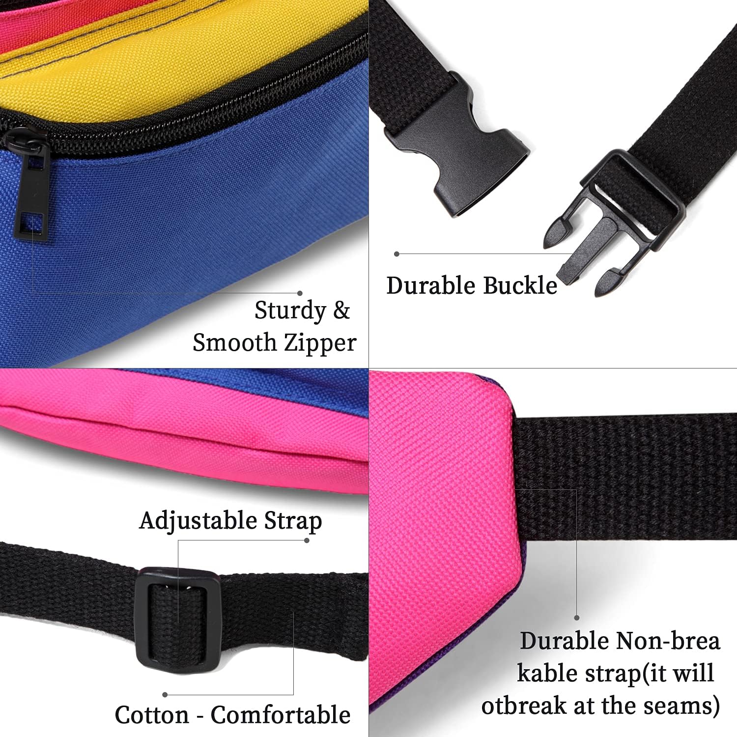 MIAIULIA 80s Neon Waist Fanny Pack for 80s Costumes,Festival Travel Party #Other - Image 7