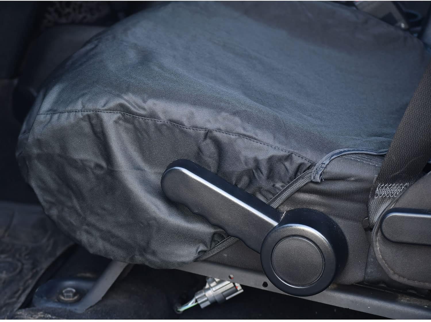 Compatible Seat Covers for Jeep Wrangler JK - Front Pair - Tailored & Waterproof, Black