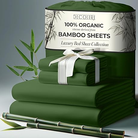 DECOLURE King Size Bamboo Sheet Set: Indulge in Luxury & Coolness