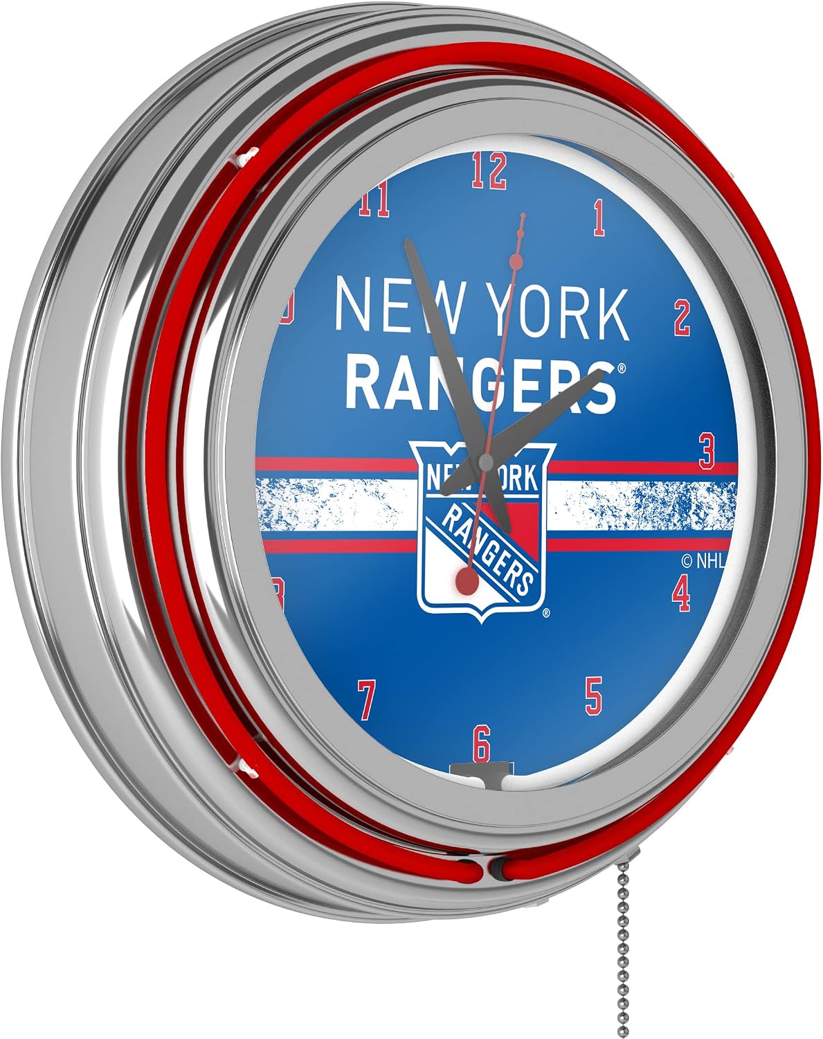 Amazon.com: Trademark Gameroom Neon Clock - Retro New York Rangers Logo ...