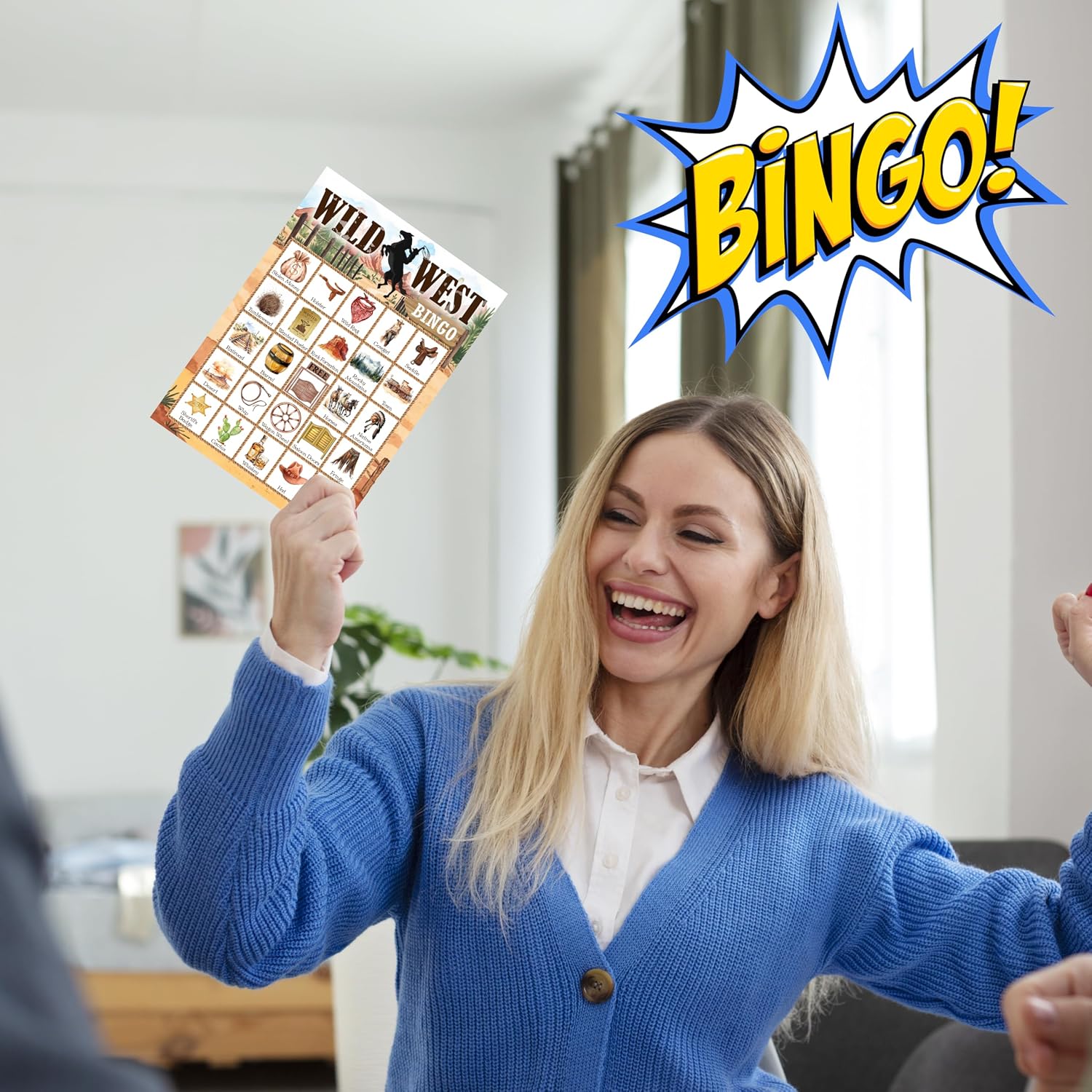 Wild West Bingo Games For Adults, Western Cowboy Birthday Bingo Game Set, Western Cowgirl Bingo Cards, Western Party Bingo Favors For Family Family Horse Lovers, Farm Horse Games Decor & Supplies -11
