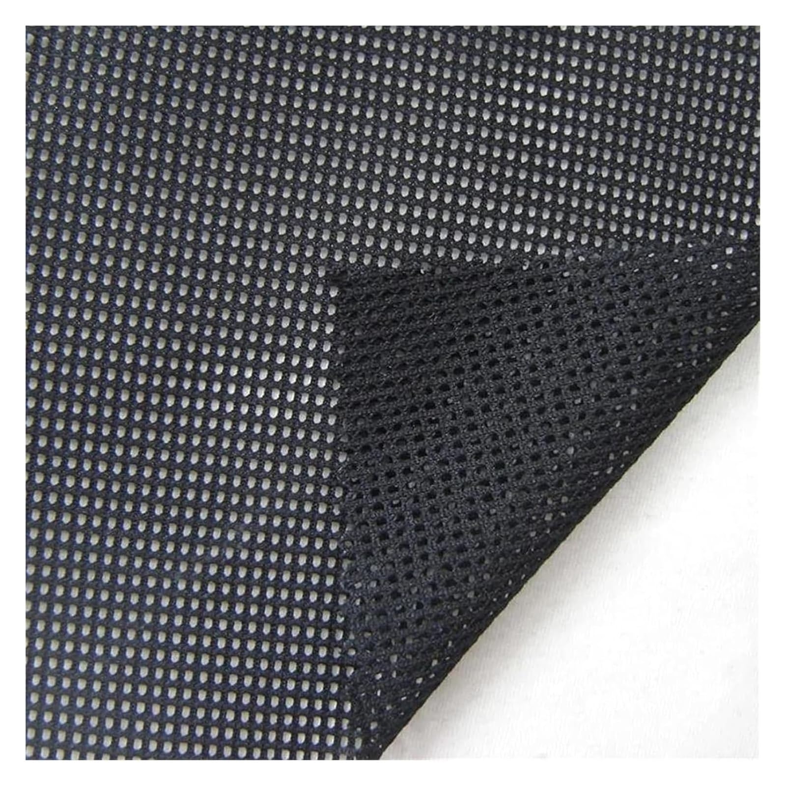 Tejido De Malla De Costura Red De Poliéster Suave Ripstop Elástico Bajo(White)