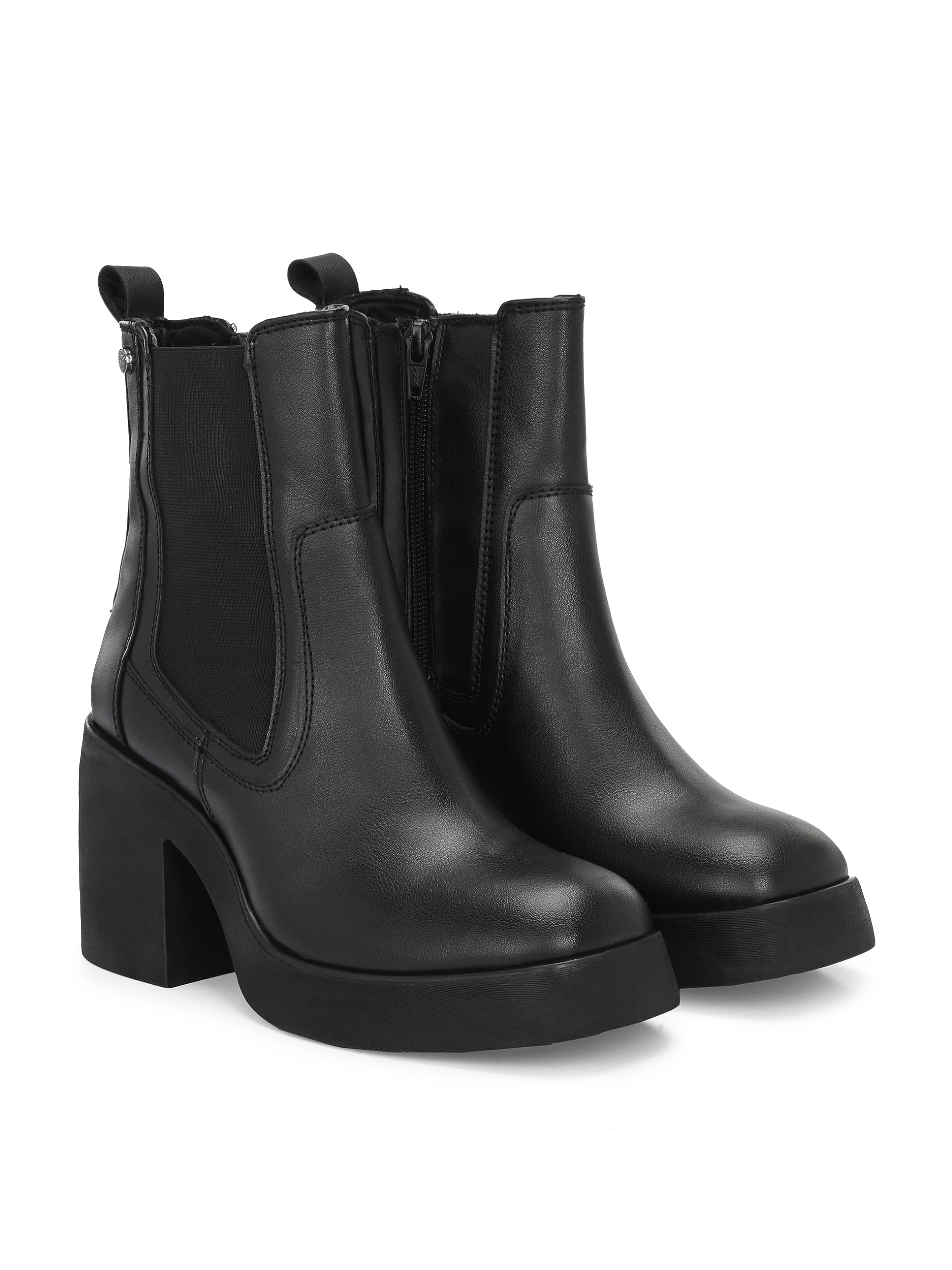 Delize Black Women Chelsea Heeled Boots 65168-38 (B0CGPX197R) Amazon Price History, Amazon Price Tracker