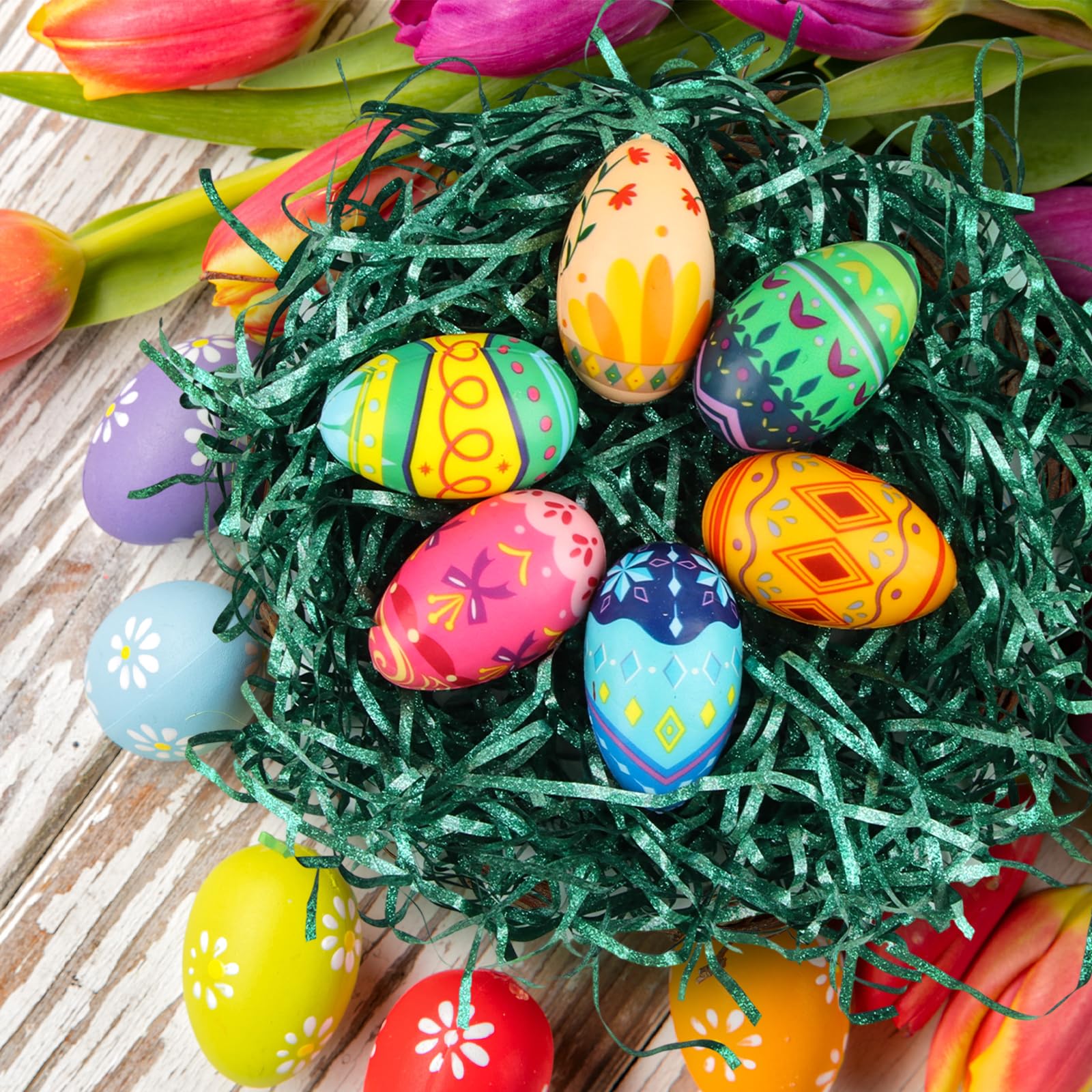 Paglia Per Cesti Decorativa - 200g, Carta Velina Tagliuzzata Oro, Per Pasqua, Regali E Composizioni - Foto 7