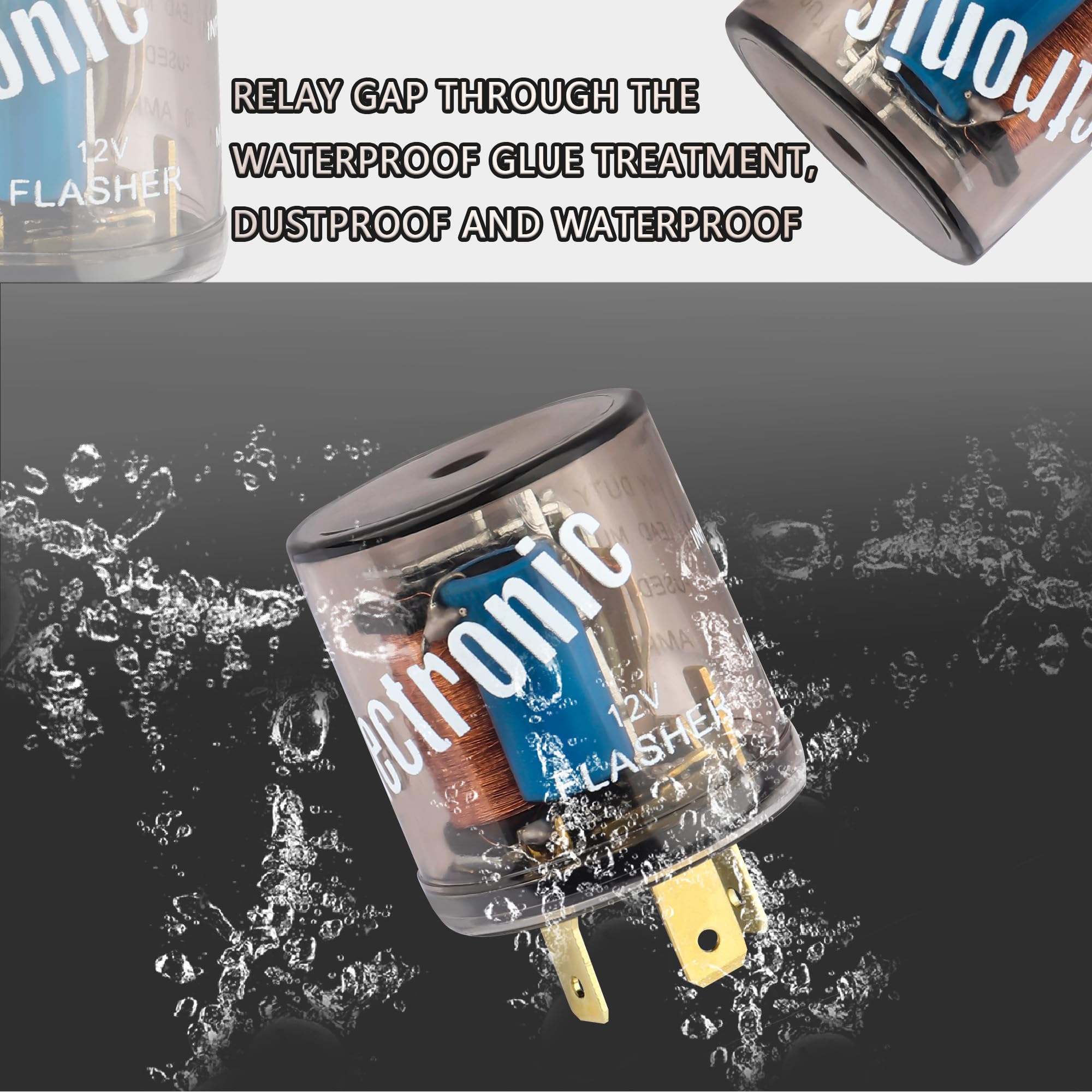 Snapklik.com : 2PCS 12V Flasher Relay,Heavy Duty 3-Pin Turn Signal ...