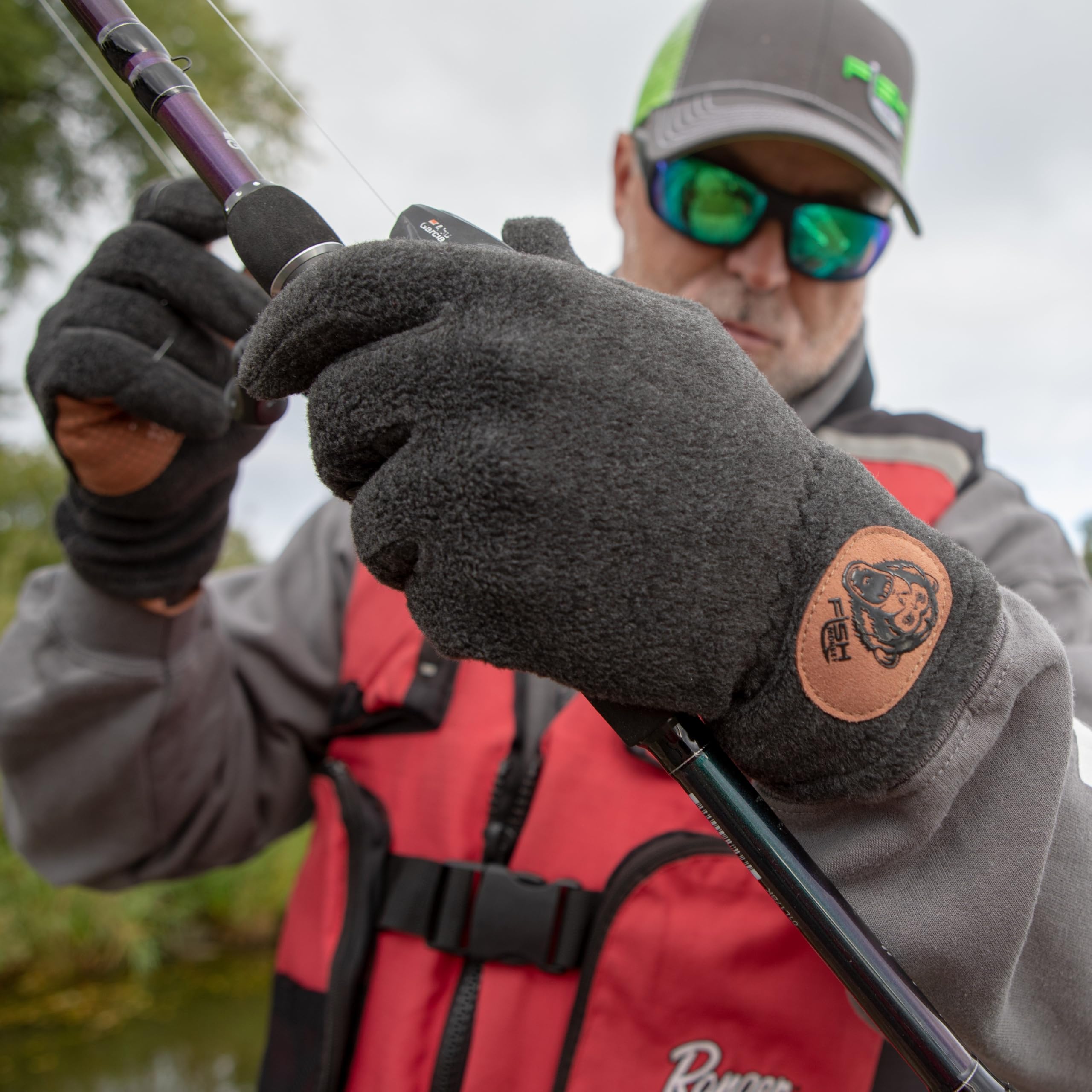 Fish Monkey Guantes de Pesca Unisex de Forro Polar, Talla S, Multicolor