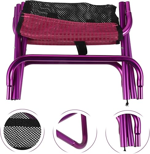 Miniatura 8 de BESPORTBLE Portable Folding Camp Stool Lightweight Foldable Outdoor Fishing Stool Compact Portable Folding Chair for Camping Hiking Picnic in Purple