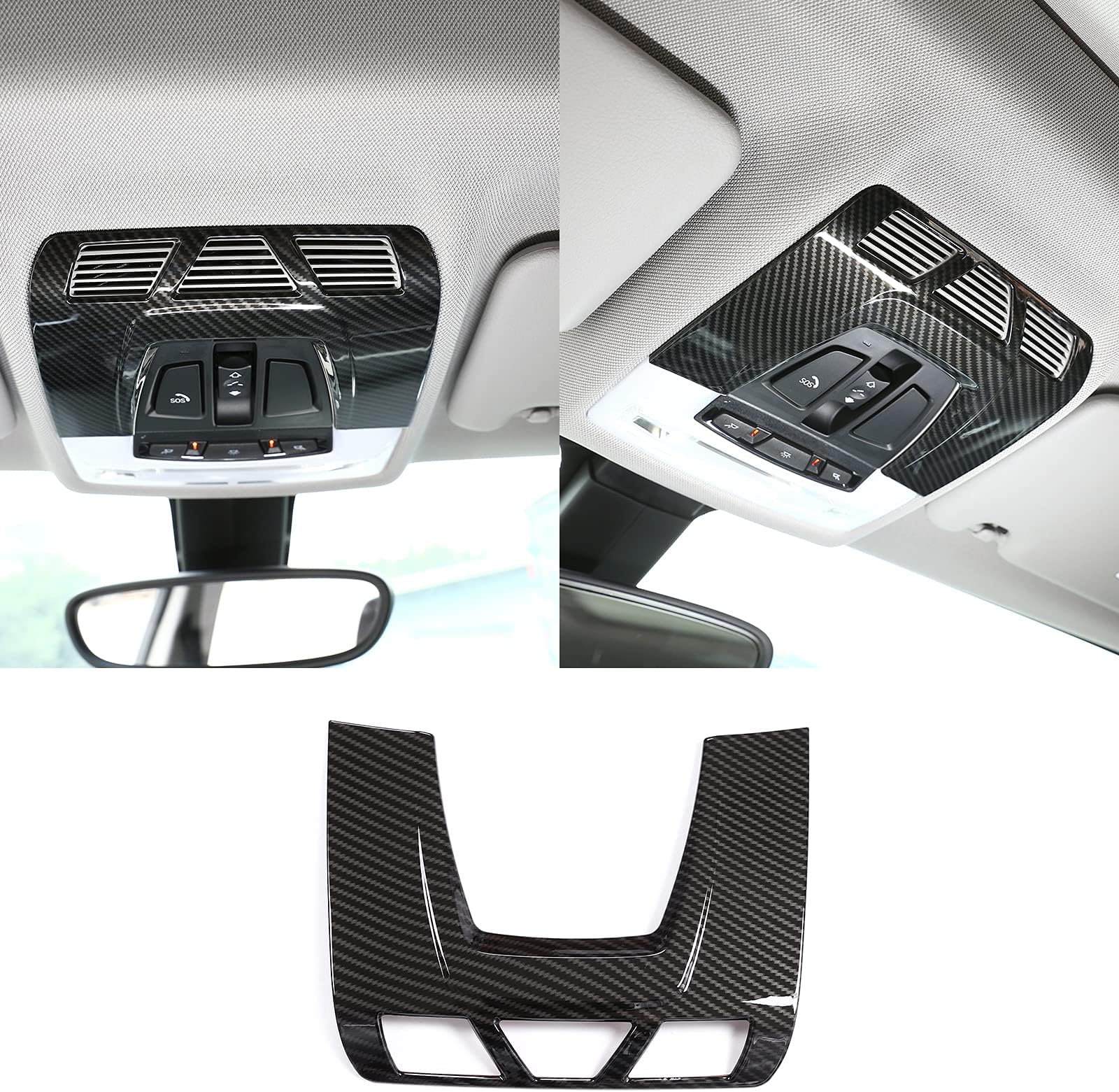 for Toyota Supra GR A90 A91 MK5 2020-2022 Car Interior Front Reading lamp lampshade Trim car Interior roof Light (Carbon Fiber Pattern)