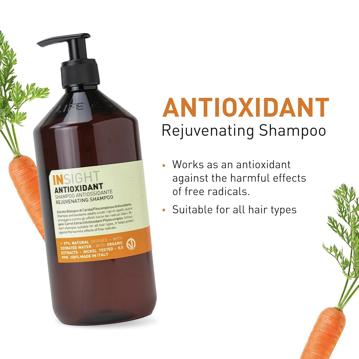Insight Rejuvenating Shampoo with Botanical Antioxidant Phytocomplex & Beta-Carotene for Damage Protection & Restored Vitality 30.4 Fl. Oz. / 900 mL - Image 3