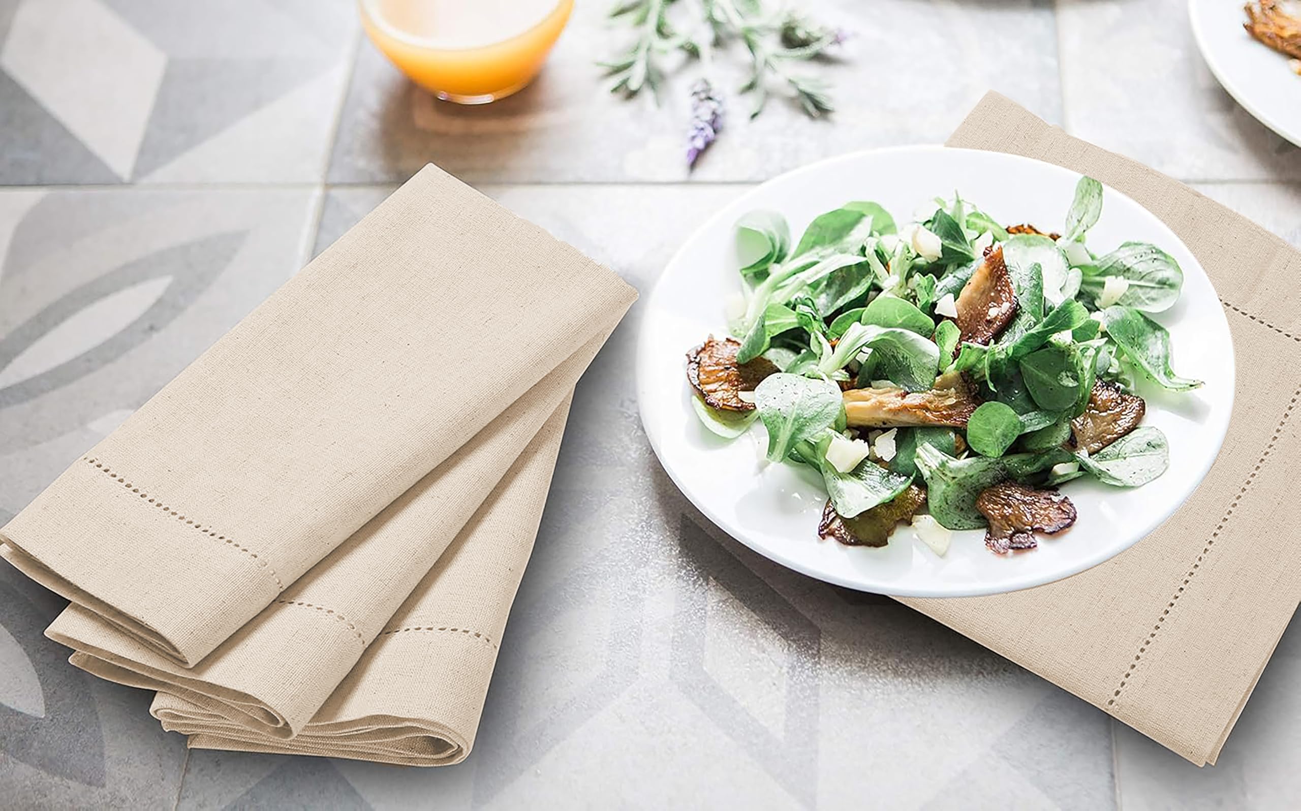 人気❣️布ナプキン ディナーナプキン 洗濯可能 コットンナプキン　ナプキン Amazon｜リネン亜麻布ナプキン 布ナプキン 洗濯可能 布ナプキン