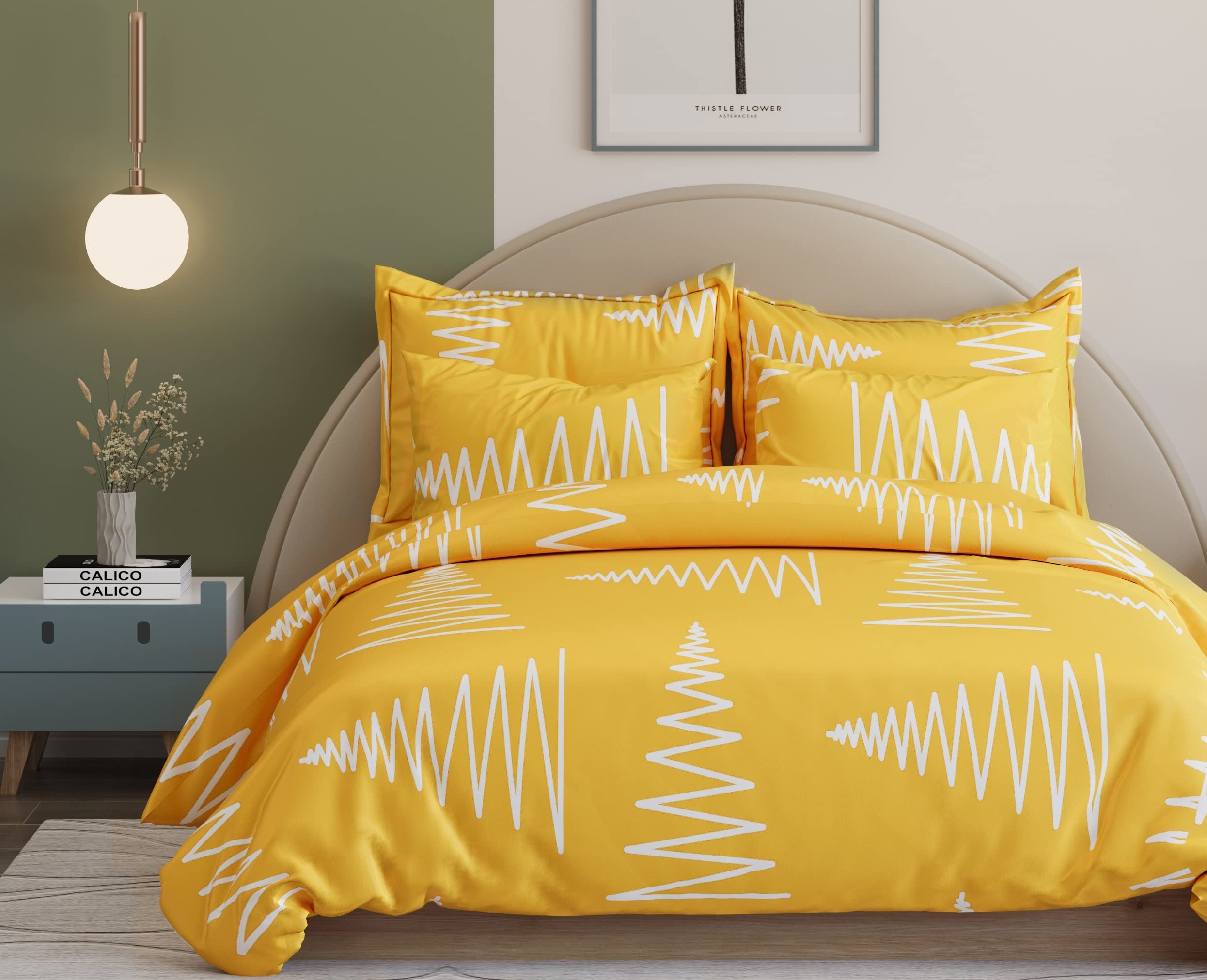 THE HOME STYLE Super Soft Glace Cotton King Size Double Bed AC Comforter ll Blanket ll Duvet for All Seasons/Weathers, Pack of 1 (Maize Yellow)-image-48
