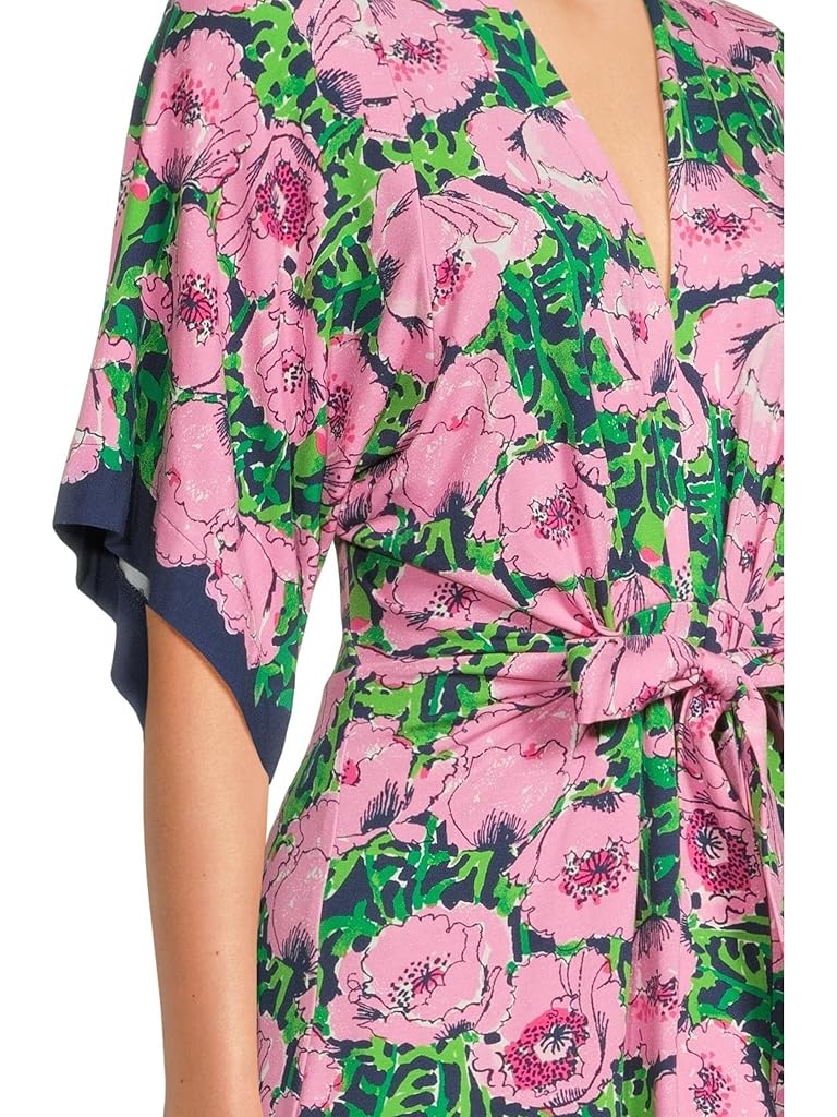 Navy Lilly Pulitzer Wisteria Elbow Sleeve V-Neck