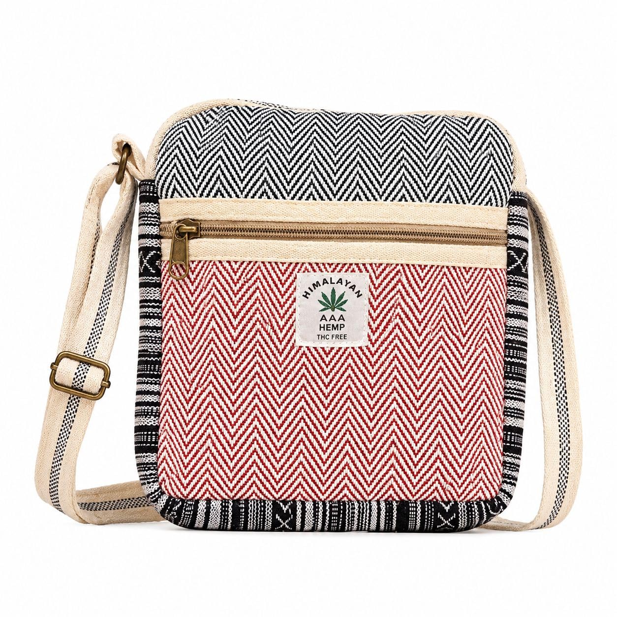 Himalayan AAA Hemp Crossbody Sling Bag for Men & Women | Eco-Friendly Hemp & Cotton Shoulder Bag-picture-14