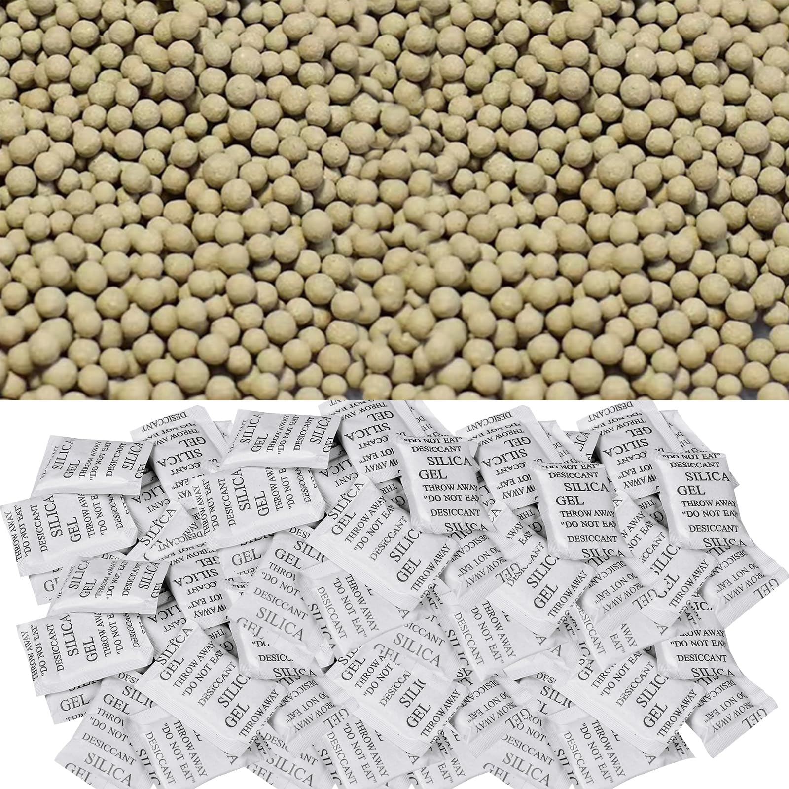 100 Silica gel bolsitas 1g, Gel de Sílice Deshumidificador Desecante, Bolsas de Silice Antihumedad, Bolsas De Gel De SíLice Sachets Desecante para Deshumidificar Ropa, Comida
