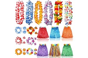 Vibrant Hawaiian Leis and Grass Skirts for a Memorable Luau Party