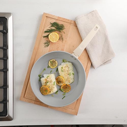 Miniatura 3 de Gibson Home Barnsdall - Sartén de aluminio de 2 piezas de 8 y 10 pulgadas, sartén antiadherente de cerámica no tóxica, sartén para huevos de cocina,