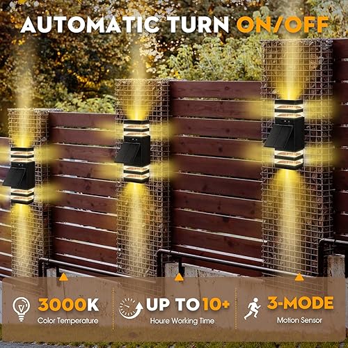 Miniatura 6 de Luces solares de pared para exteriores, del anochecer al amanecer, aplique de pared exterior impermeable IP65 para luces de porche al aire libre