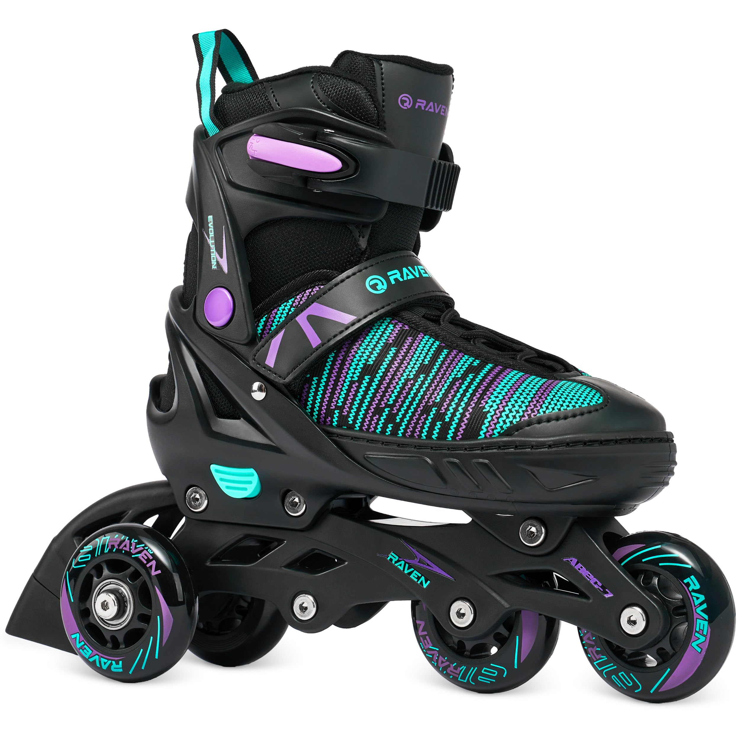 RAVEN 3in1 Inline Skates Pattini in linea Triskates Pattini a rotelle per bambini, adulti, ragazze e donne regolabili Cande