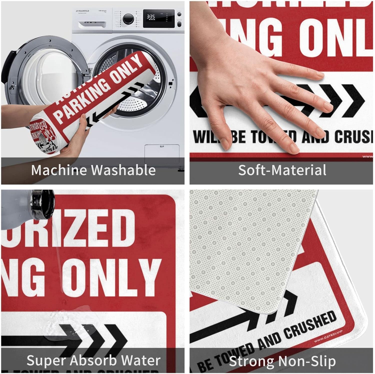 House Mats Indoor Authorized Parking Only Rug Cool Stuff for Your Room Entry Mats Indoor Home(Size:65X90CM)