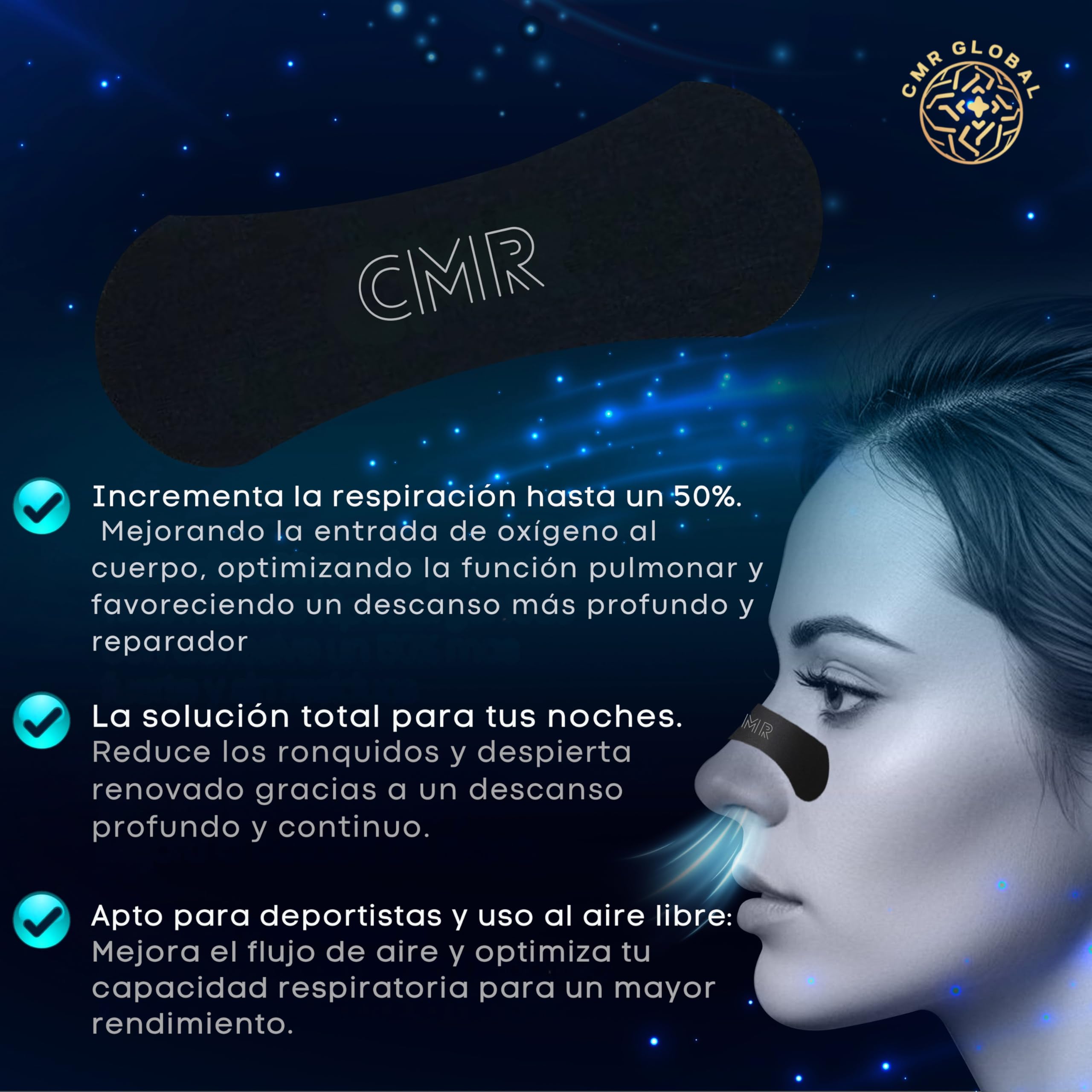 PACK PRO PREMIUM 120 Tiras Nasales Deportivas. Tiras Nasales Antironquidos para Dormir. Alivia la Congestión Nasal Para una Mejor Respiración. Nasal Strips Negras Para Reducir Ronquidos Tiritas Nariz