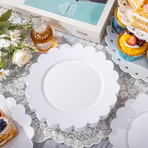 Miniatura 3 de SUT 72 platos de plástico de 7.5 pulgadas, platos desechables de Acción de Gracias, platos desechables, platos de plástico de lujo, platos de