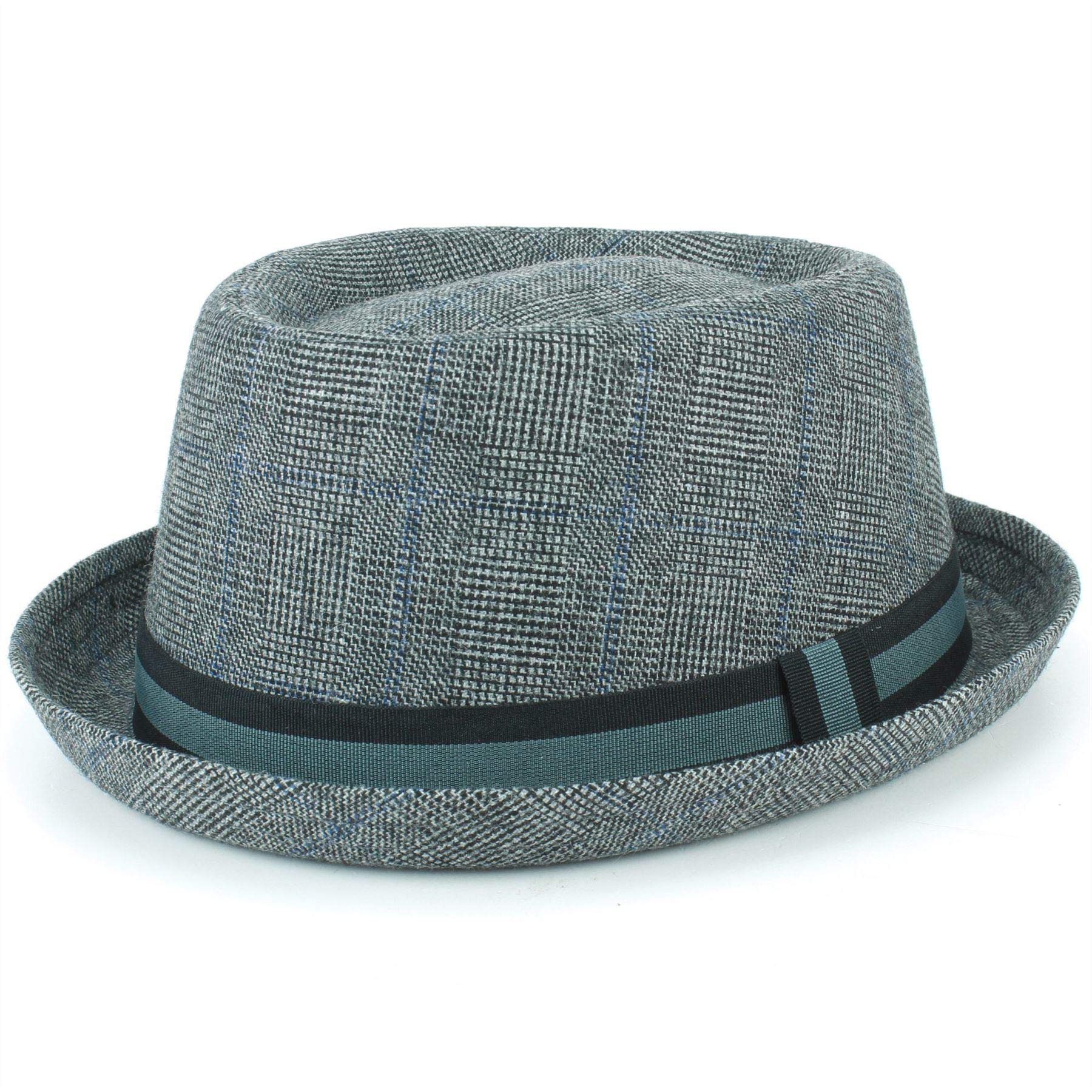 Hawkins Grey Tweed Porkpie Hat Pork Pie 
