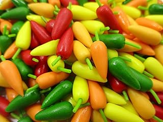 Dollhouse Miniatures Food Lot 20 Chili Pepper Loose Vegetable Supply 14684