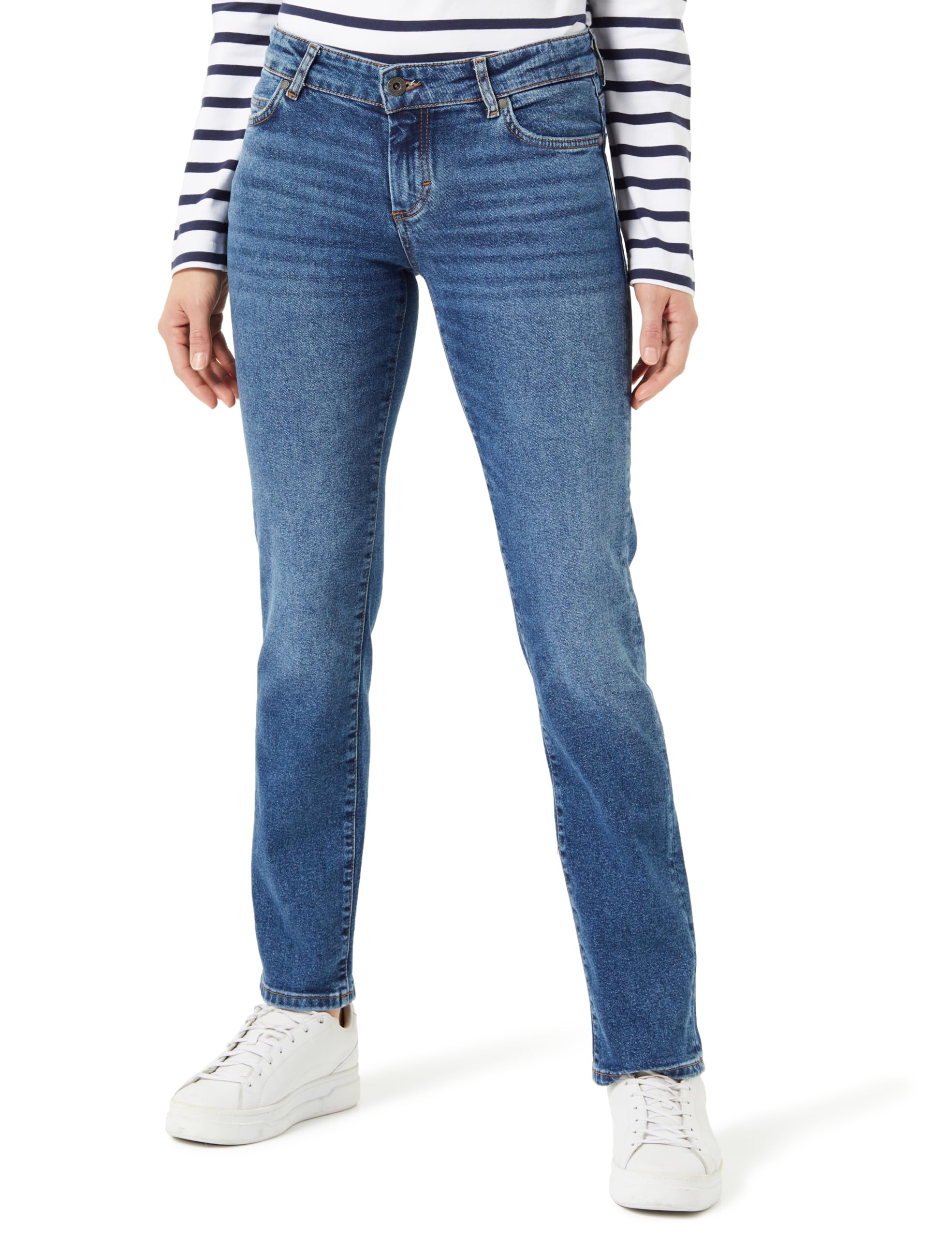 Marc O'Polo Damen Jeanshose mit Stretch-Anteil Straight Fit