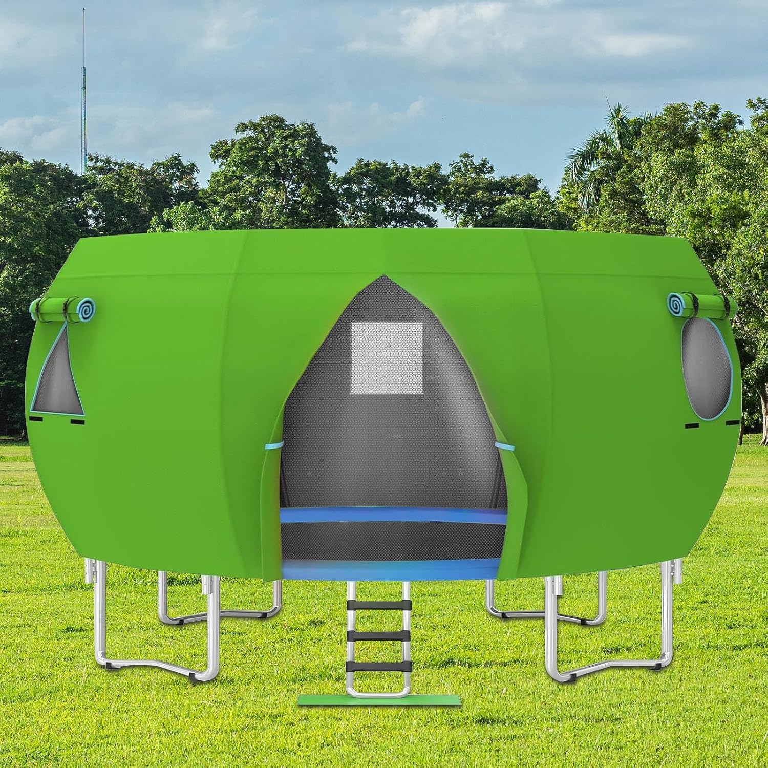 トランポリン テント - 公園遊具用日よけカバー,多目的 キャノピー 日よけ テント 約4.3メートル トランポリン 用 裏庭 遊び