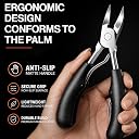 Beauté Secrets Toe Nail Clipper for Ingrown or Thick Toenails, Heavy Duty Toenail Trimmer Nail Clipper Pedicure Tool with Long Handle and Soft Grip for Seniors Black gallery image
