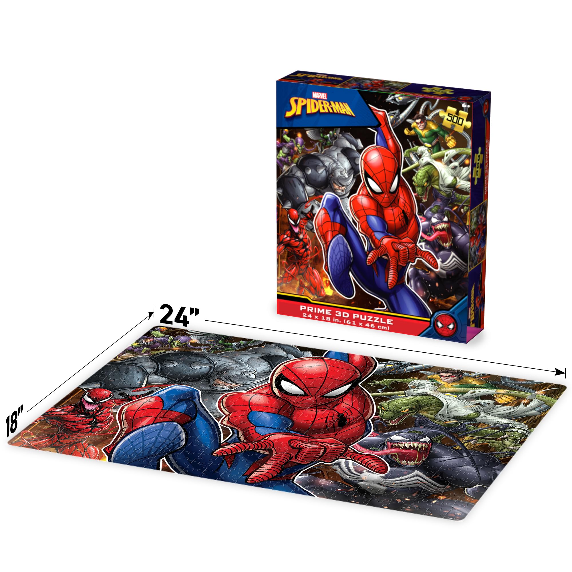 Amazon.com: Prime 3D | Marvel | Spider-Man | 500 Piece Jigsaw 3D
