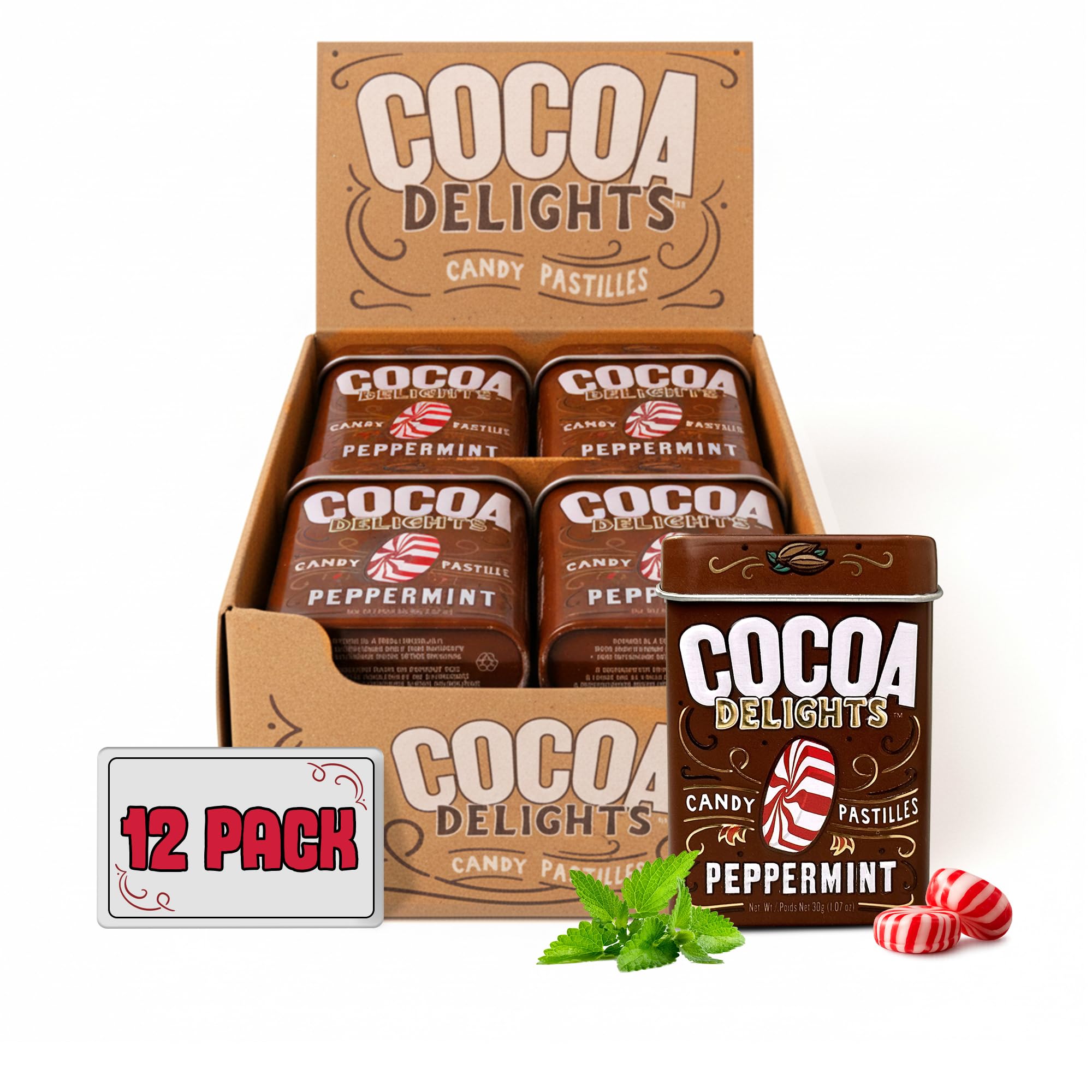 Amazon.com : Cocoa Delights Chocolate Peppermint Candy Pastilles