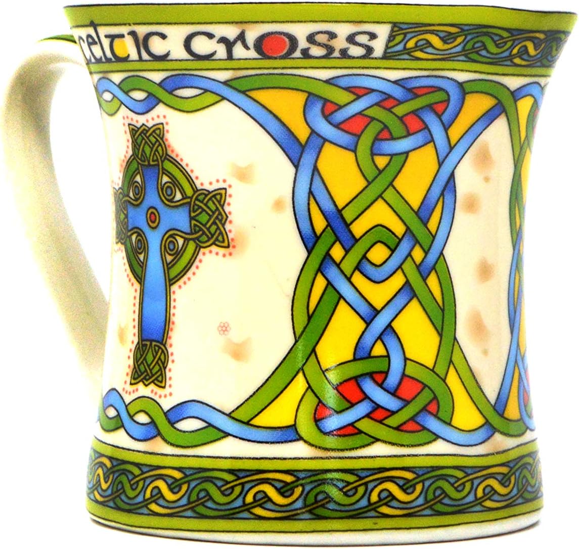 Irish Mug High Cross Bone China 11oz - an Irish designed in Galway Ireland (Set of 2)