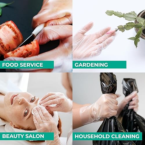 Miniatura 4 de AVAIL Disposable Hybrid Poly Gloves - Latex FreePowder FreePVC Free, Clear Disposable Gloves, Textured for Extra Grip