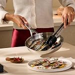 Lagostina Classico 10-Piece Ensemble en acier inoxydable, pots et casseroles avec lids en verre, coffre-fort pour induction, lave-vaisselle et four jusqu'à 400°F / 204oC, Argent