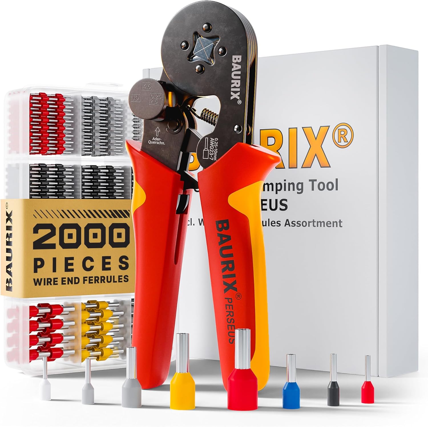 BAURIX® Ferrule Crimping Tool with Force Regulator I Set of 2000pc Wire