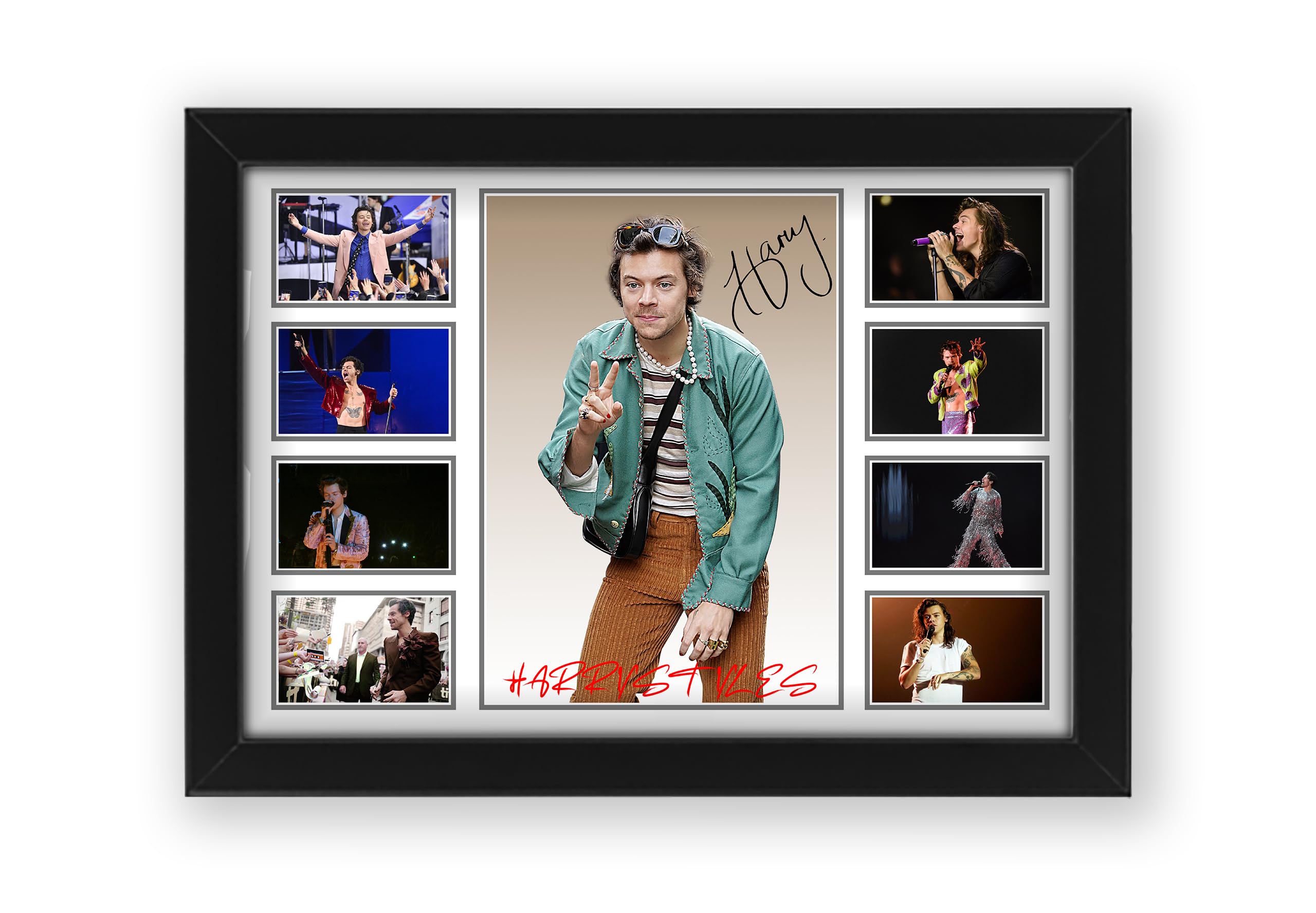 Harry Styles Signed Poster Print - Limited Edition Autograph Fan Gift – Collectible Memorabilia Merchandise (Unframed A4 (30x21cm))