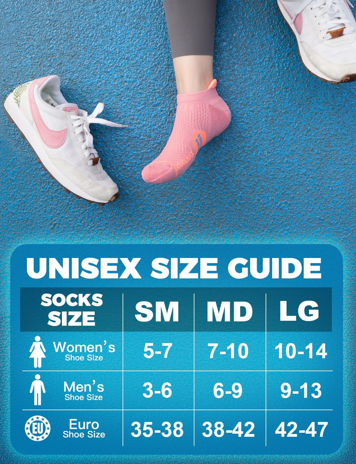 Bamboo Viscose Compression Running Athletic No Show Sock Women, Wicking Cushioned AntiBlister Walking Breathable - Image 6