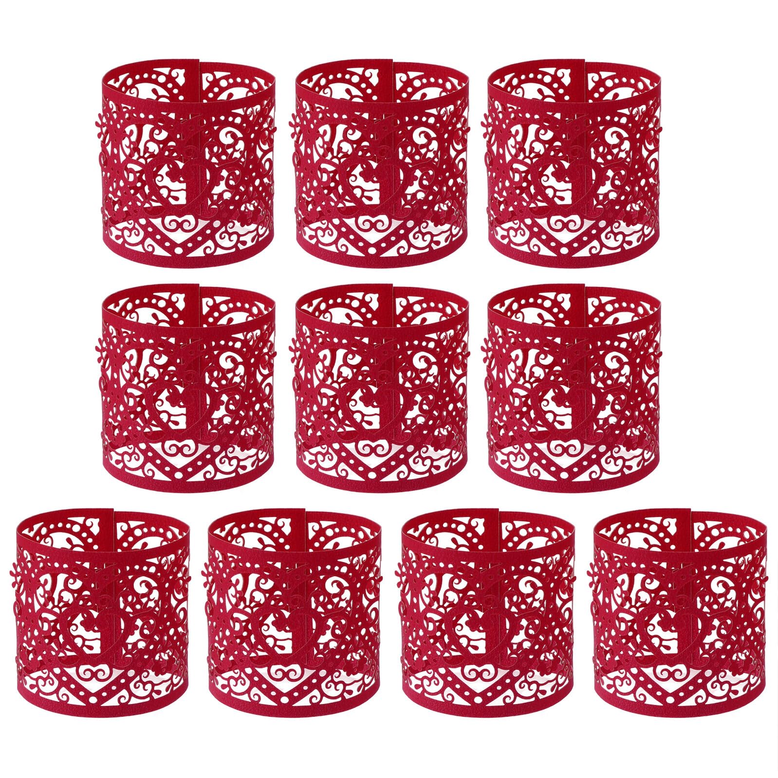 Envoltorios de papel rojo para velas led decorativas con diseño de corazón pack de 50 piezas