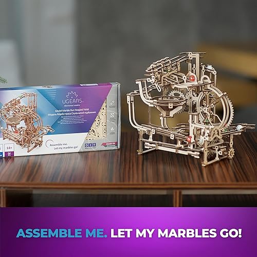 Vista 27 de UGEARS Rompecabezas 3D de madera para adultos – Modelos de elevación en espiral de mármol de madera para adultos – Kit avanzado de rompecabezas 3D