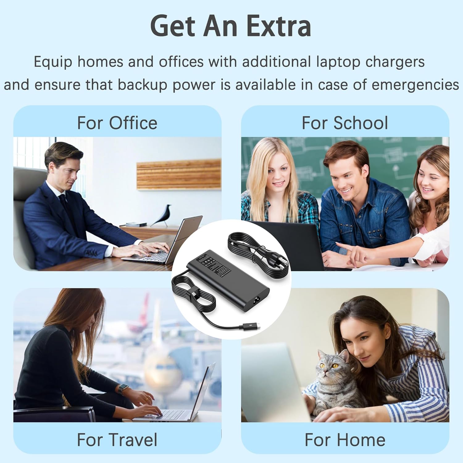 130W USB C Laptop Charger Compatible with Dell 90W 65W XPS 15 16 17 9500 9510 9520 9530 9575 2-in-1 9640 9710 9720 9730, Precision 3470 3480 3540 3570 3580 5480 5550 5560, Latitude Power Adapter